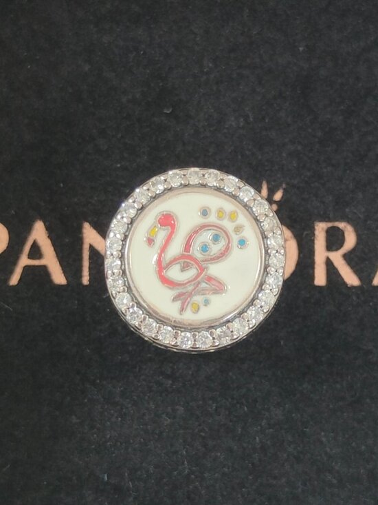 Pandora Jewelry - Pandora Nassau Logo Flamingo Charm Bead S925 Silver with box